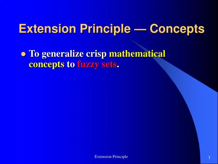 extension principle concepts