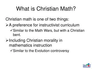 What is Christian Math?