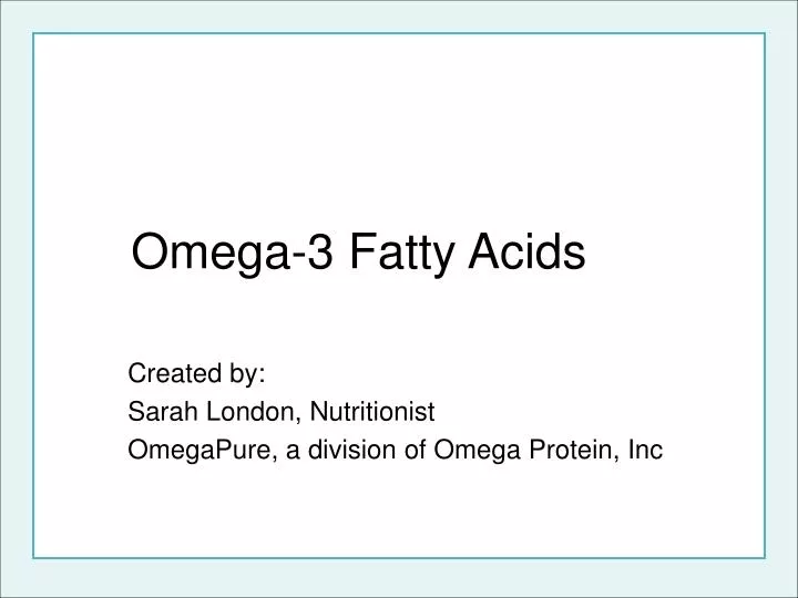 omega 3 fatty acids
