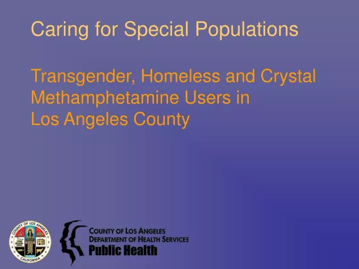 caring for special populations