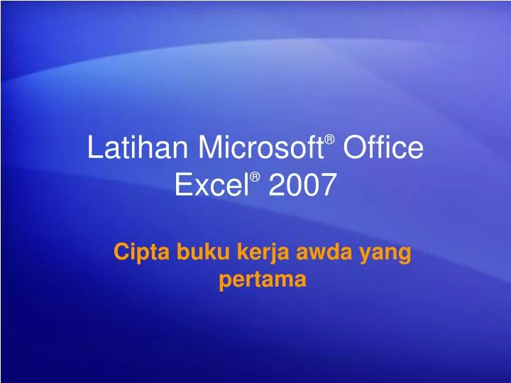 latihan microsoft office excel 2007