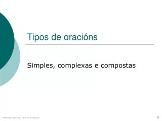 tipos de oraci ns