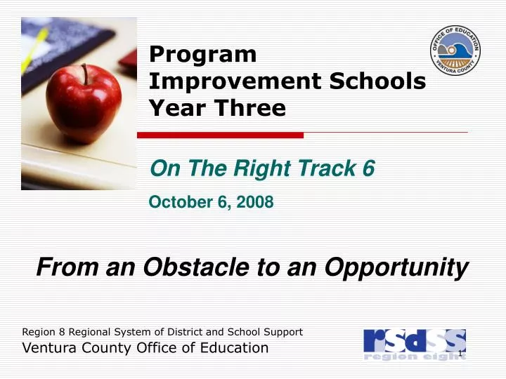 program improvement schools year three