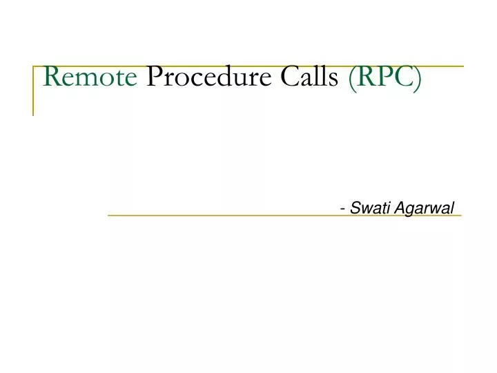 remote procedure calls rpc