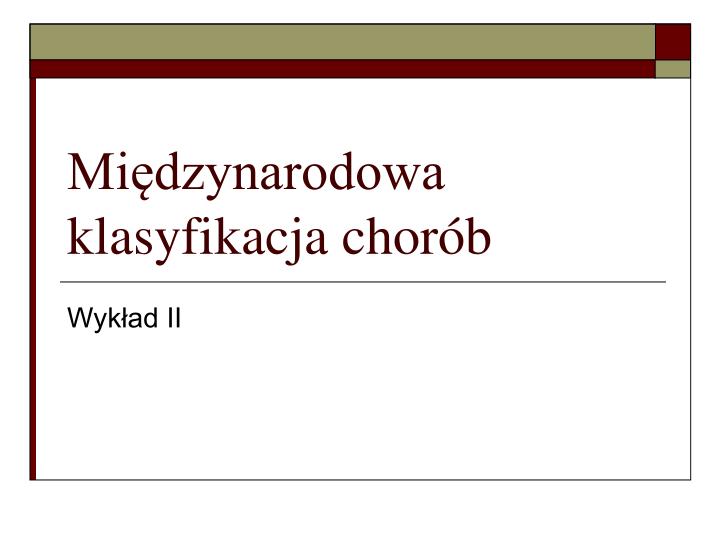 mi dzynarodowa klasyfikacja chor b