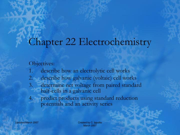 chapter 22 electrochemistry