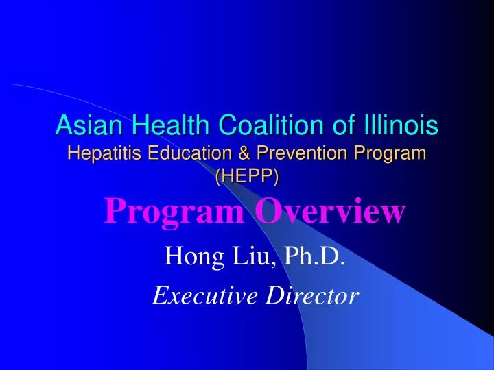 asian health coalition of illinois hepatitis education prevention program hepp