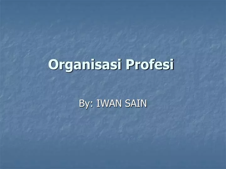 organisasi profesi