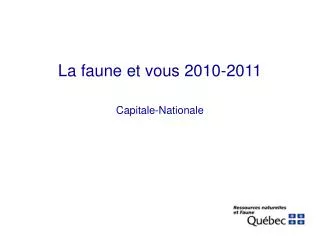 la faune et vous 2010 2011