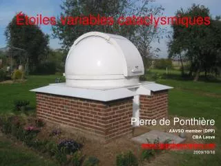 toiles variables cataclysmiques