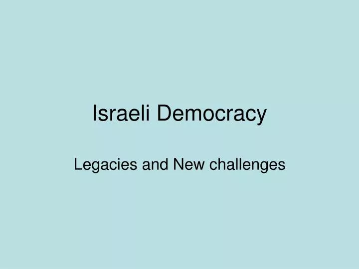 israeli democracy