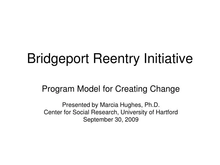 bridgeport reentry initiative