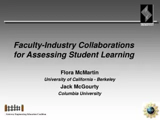 Faculty-Industry Collaborations for Assessing Student Learning