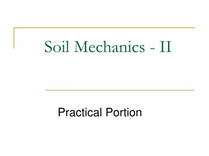 soil mechanics ii
