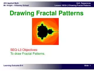 Drawing Fractal Patterns
