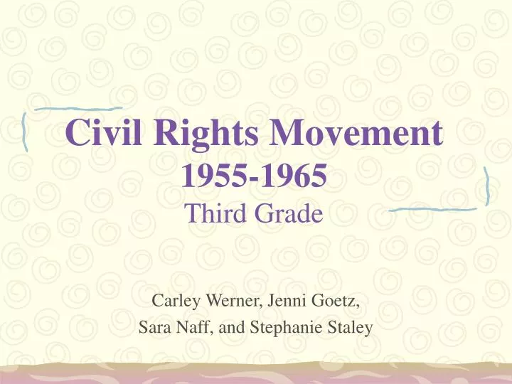 civil rights movement 1955 1965 third grade