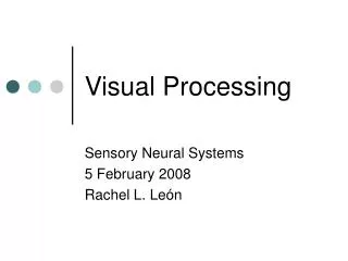PPT - Visual Processing Disorder PowerPoint Presentation, free download -  ID:2449310