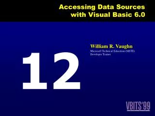 Accessing Data Sources with Visual Basic 6.0