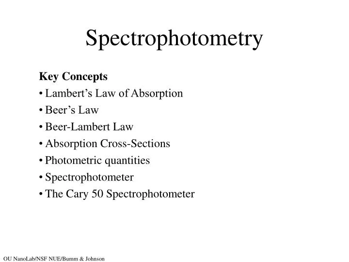 spectrophotometry