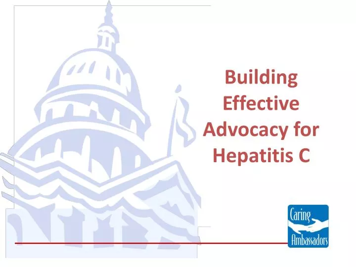 building effective advocacy for hepatitis c