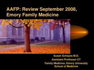 AAFP: Review September 2008, Emory Family Medicine