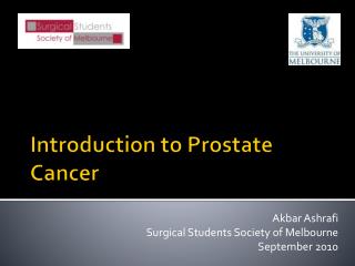 Introduction to Prostate Cancer