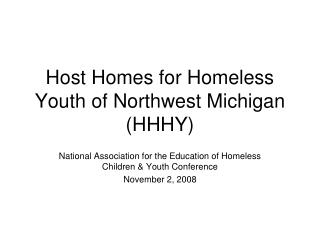 Host Homes for Homeless Youth of Northwest Michigan (HHHY)