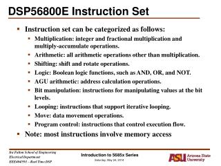 DSP56800E Instruction Set