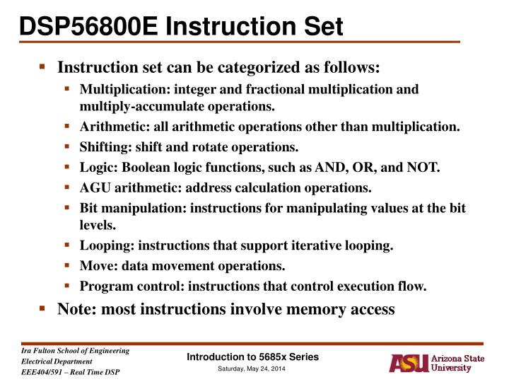dsp56800e instruction set