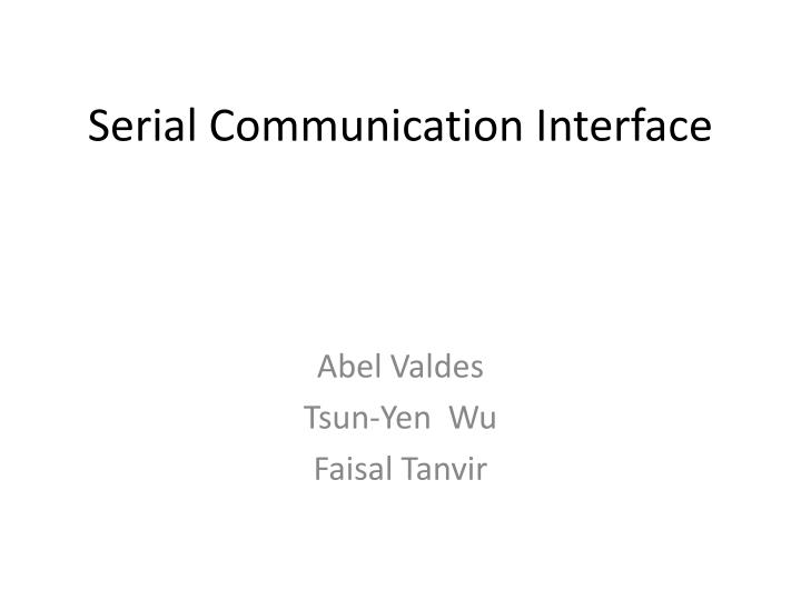 serial communication interface