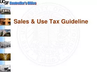 Sales &amp; Use Tax Guideline