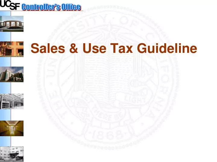 sales use tax guideline