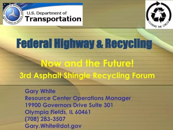 federal highway recycling