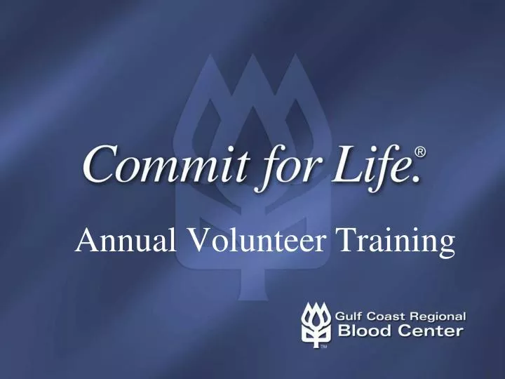 annual volunteer training