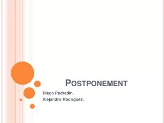 postponement