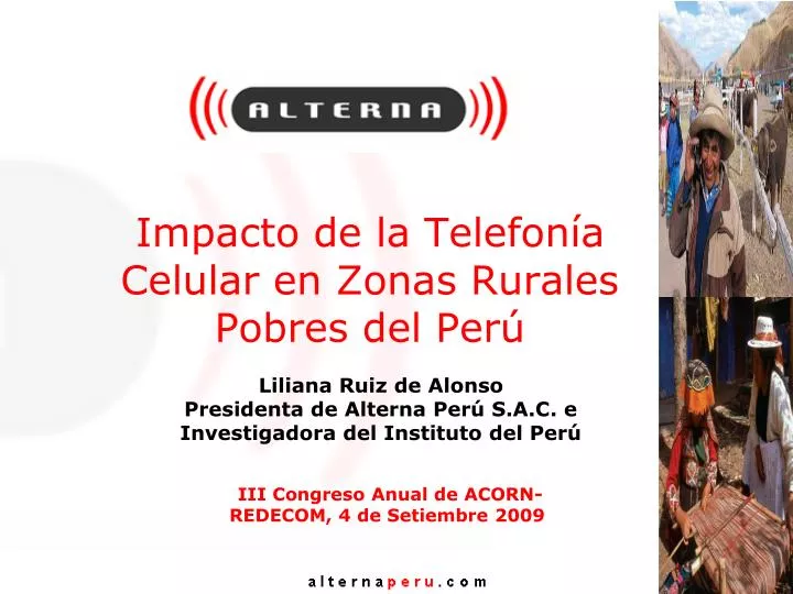 impacto de la telefon a celular en zonas rurales pobres del per