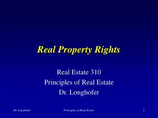 Real Property Rights