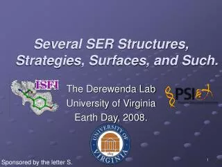 Several SER Structures, Strategies, Surfaces, and Such.