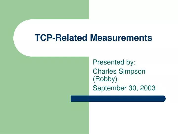 tcp related measurements