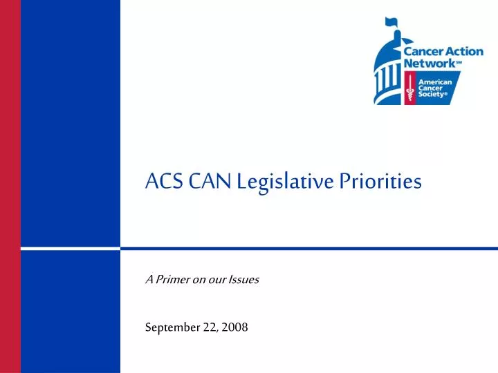 acs can legislative priorities
