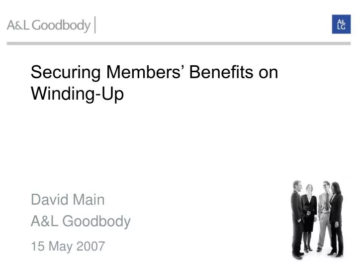 securing members benefits on winding up