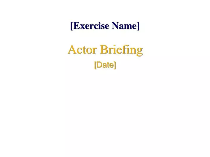 exercise name