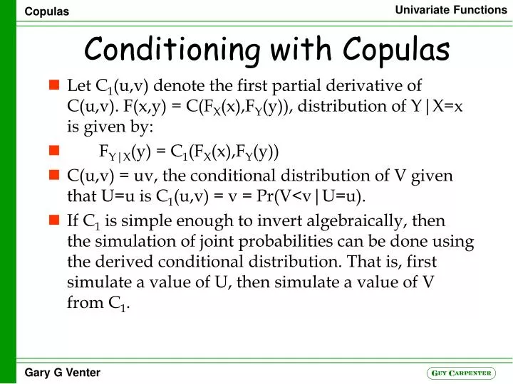 conditioning with copulas