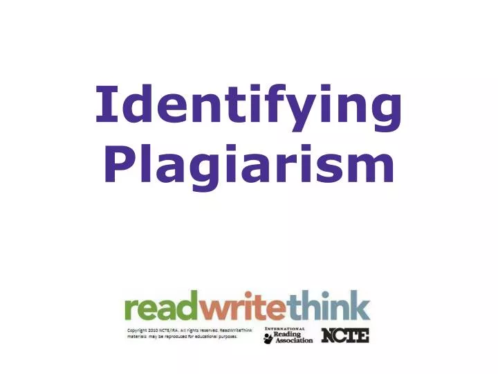 identifying plagiarism