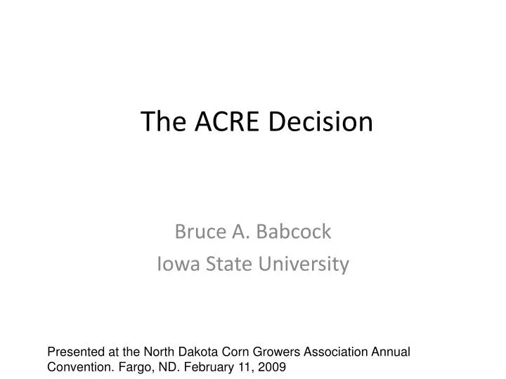 the acre decision