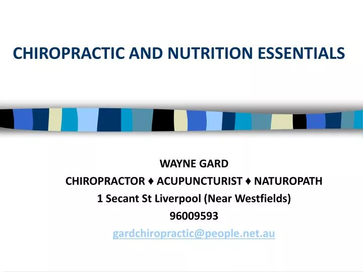 chiropractic and nutrition essentials