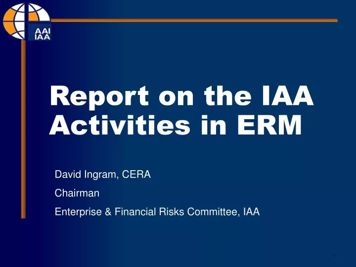 report on the iaa activities in erm
