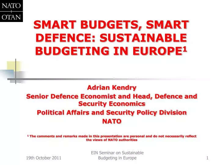 smart budgets smart defence sustainable budgeting in europe 1