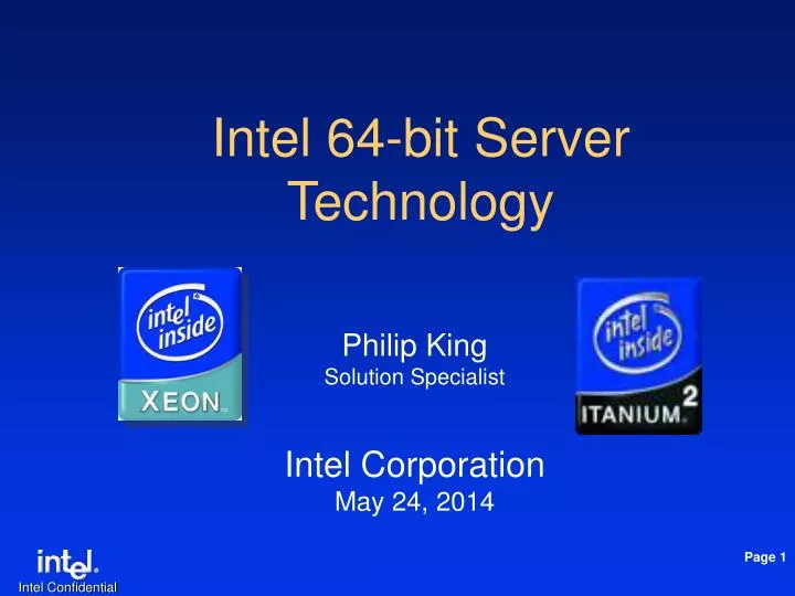 intel 64 bit server technology