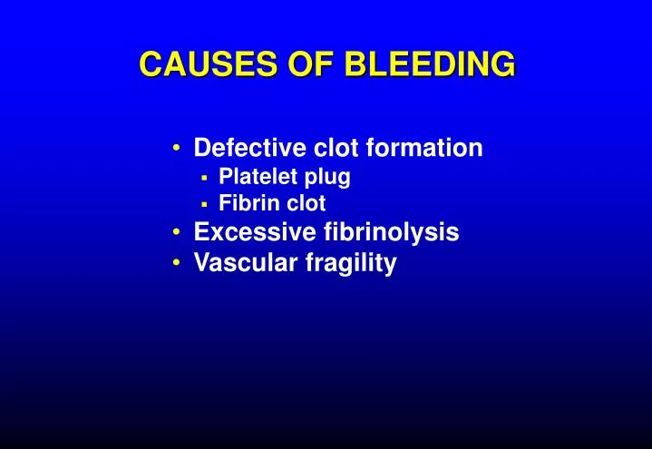 causes of bleeding